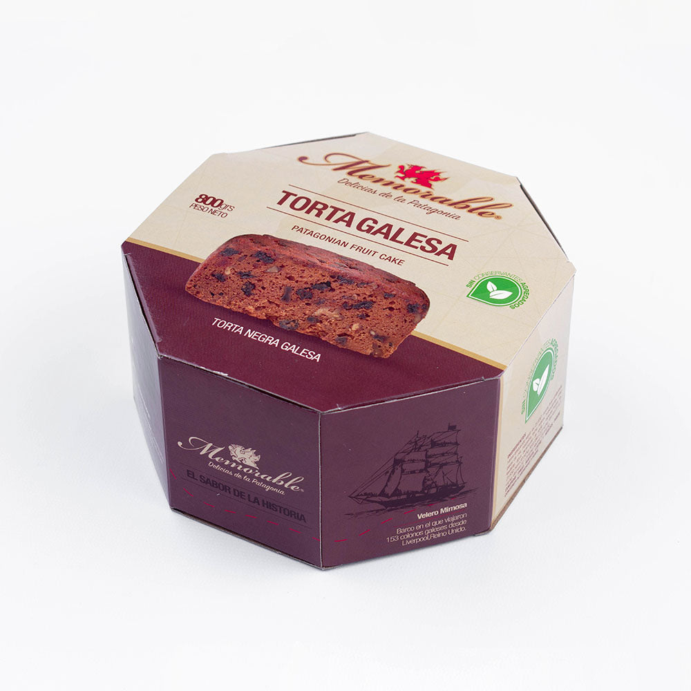 Patagonian Fruit Cake (Torta Galesa) - 800 gramos en Caja de Cartón
