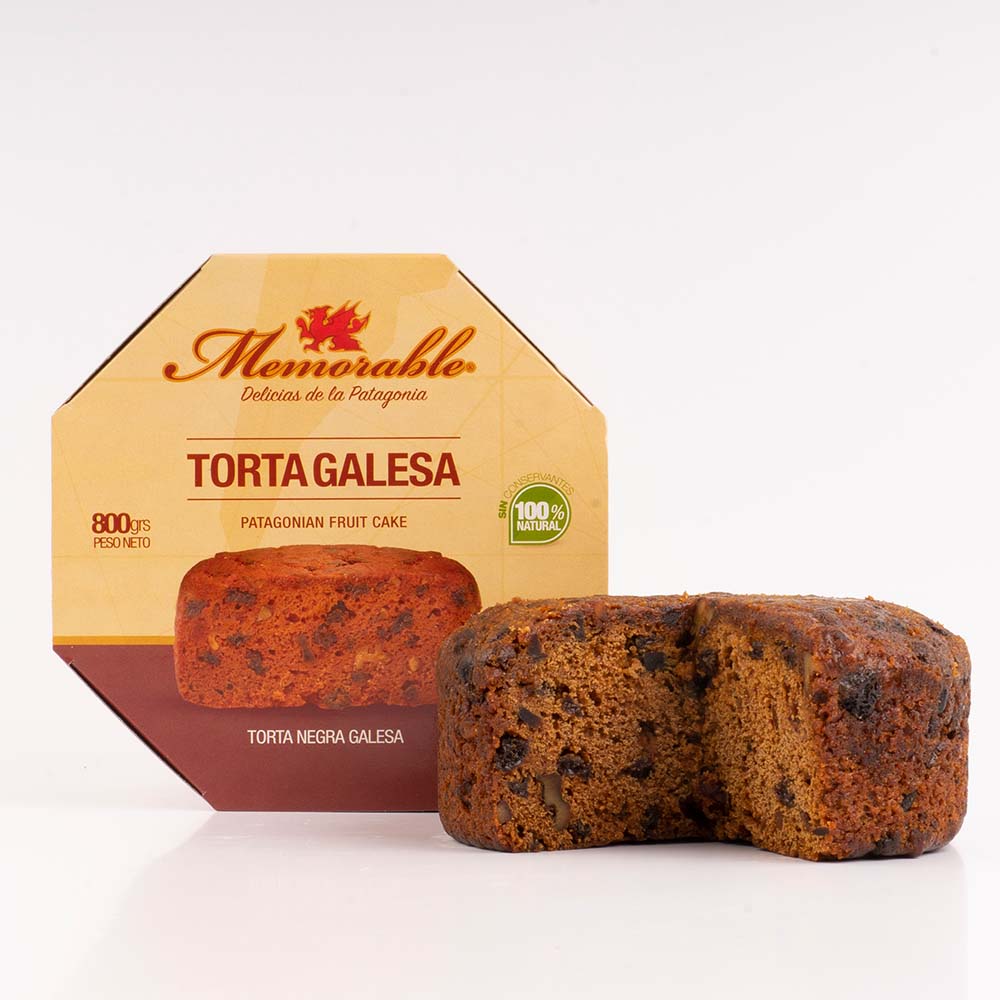Patagonian Fruit Cake (Torta Galesa) - 800 gramos en Caja de Cartón