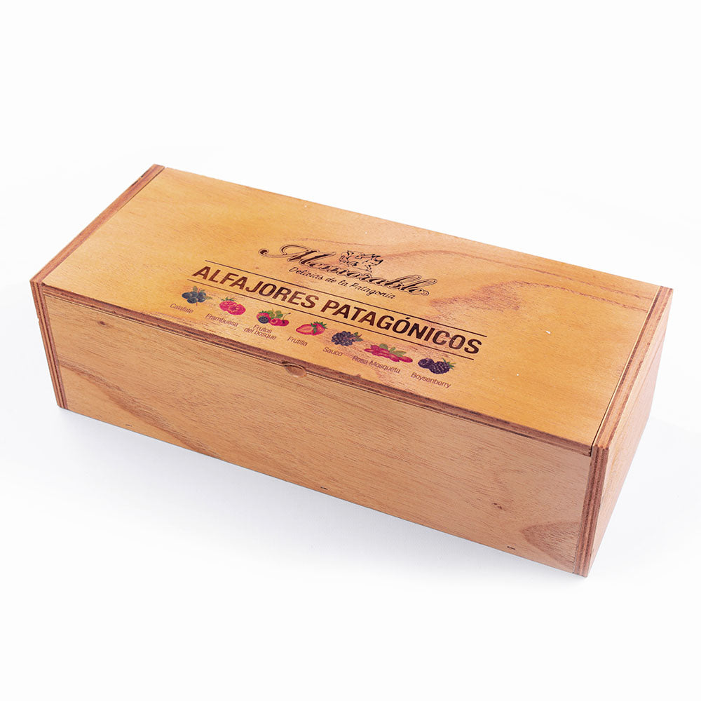 Caja de Madera de Alfajores Artesanales - 12 Unidades